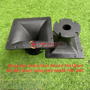 Họng kèn treble nhôm, 19x19 Cm, chân bắt ốc, treble 750, 850