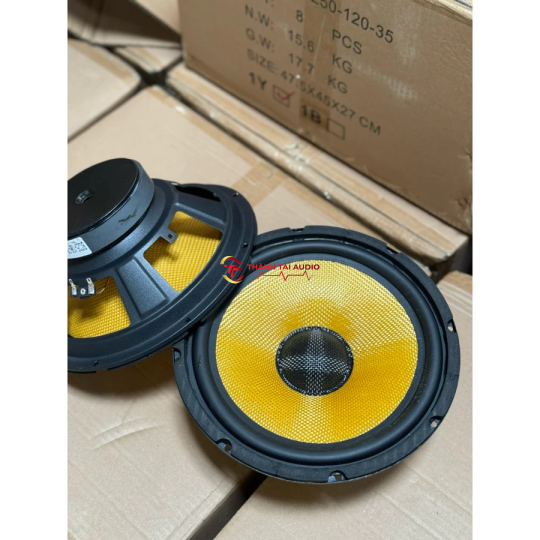 bass 25 sườn sắt từ 120, coil 38, màng cacbon