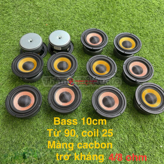 Loa bass 10cm từ 90, coil 25 B10-1Y màng cacbon, Nhập Thái, chuyên lắp colum 