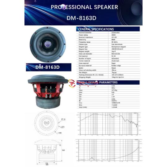 Củ sub Thái Lan 8ich (loa 20) từ 156, coil 65, 2 cầu, nhập khẩu